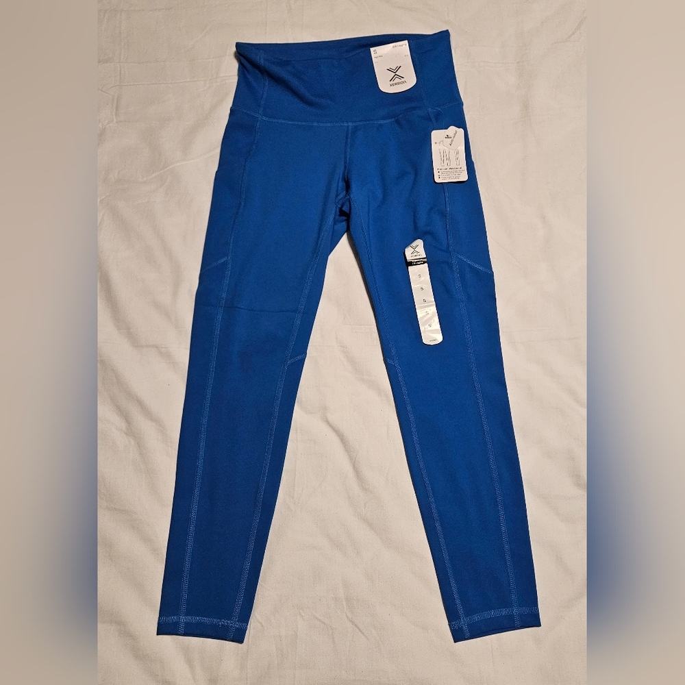 Xersion High-Rise Blue Leggings